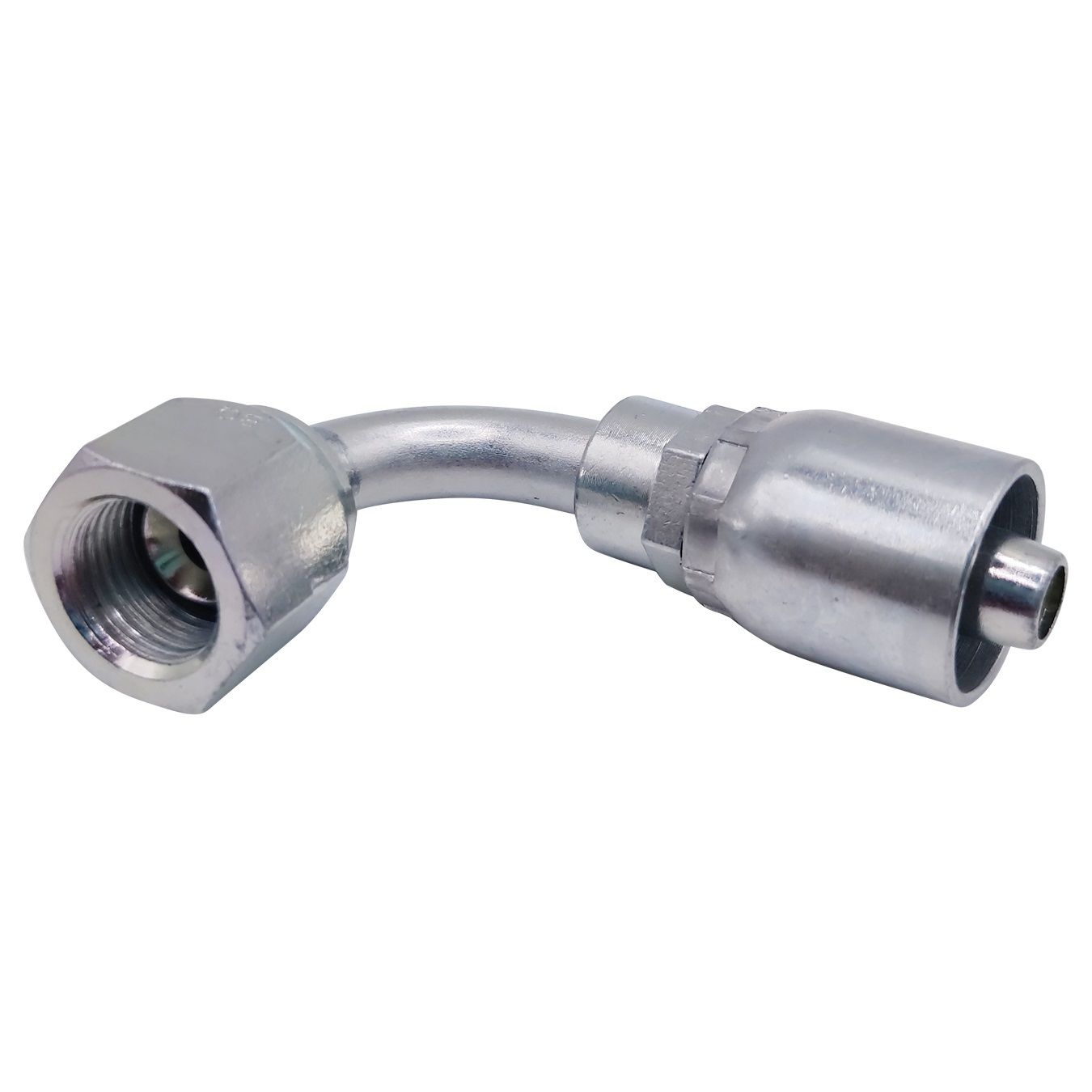 <p>Female swivel  |  5/8-18 UNF |  13/16 hex  |  90 deg bend</p>