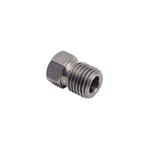<p>Male tube nut  |  3/8-24 UNF  | 3/16 tube size  |  stainless</p>