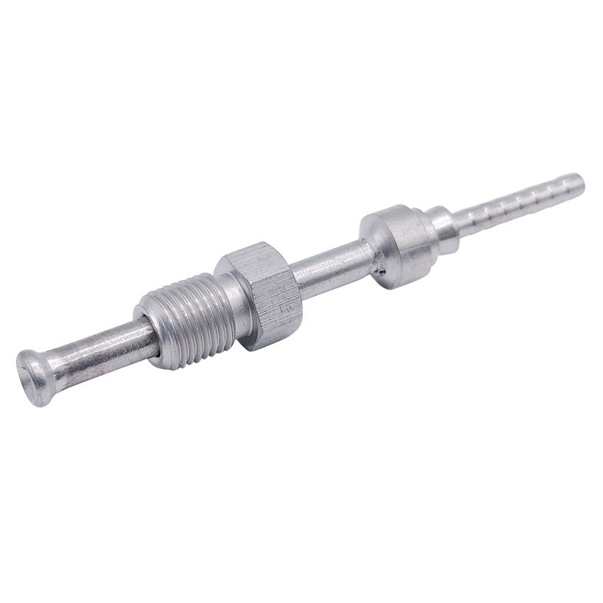 <p>Aussengewinde Drehbar   | M10x1 |  45° Doppel-Bördel I Edelstahl</p>