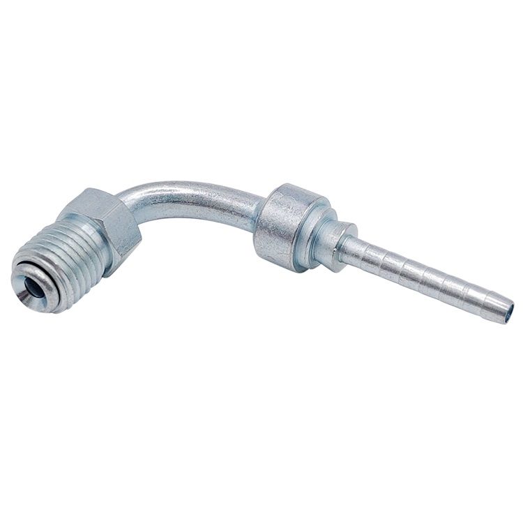 <p>Male swivel  |  3/8-24 UNF  | 45 deg double flare  |  90 deg bend</p>