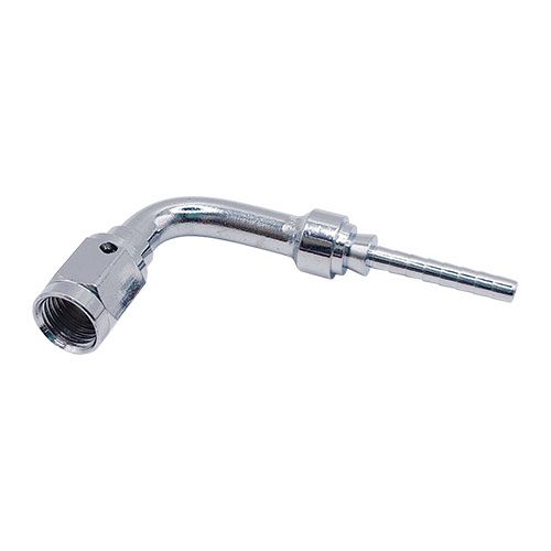 <p>Female swivel  |  wire lock  | 3/8-24 UNF (37 deg DPS)  |  90 deg bend  |  chro</p>