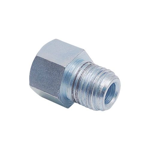 <p>Male-female adapter  | 7/16-24 UNS port  |  1/2-20 UNF stud</p>