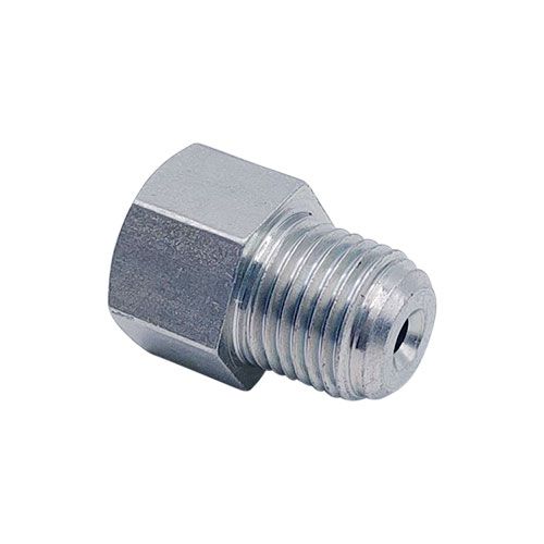 <p>Male-female adapter  | 7/16-24 UNS  |  1/2-20 UNF stud</p>