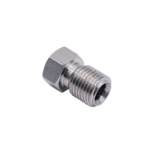 <p>Male tube nut  |  M10 x 1  | 3/16 tube size  |  stainless</p>