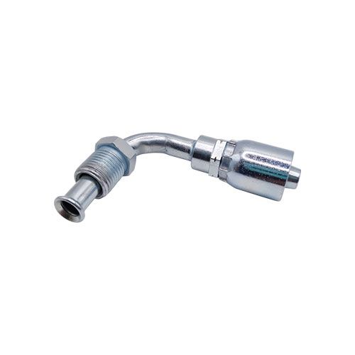 <p>Male swivel  |  M16 x 1.5  |  45 deg double flare  |  90 deg bend</p>