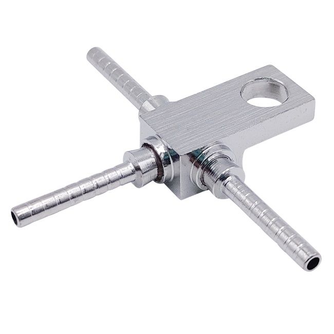<p>Crimp-T-Stück |  8mm Bohrung I Edelstahl</p>