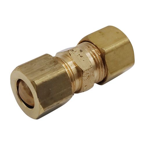 <p>Compression fitting  |  10mm FuelFlex to 3/8 metal tube</p>