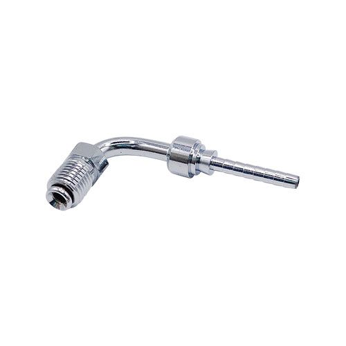 <p>Male swivel  |  3/8-24 UNF  | 45 deg double flare  |  90 deg bend  |  chrome</p>