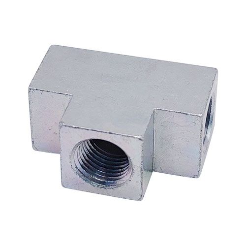 <p>T-Stück |  3/8-24 UNF Anschlüse (2) |  1/8-27 NPT Anschluss(oben)</p>
