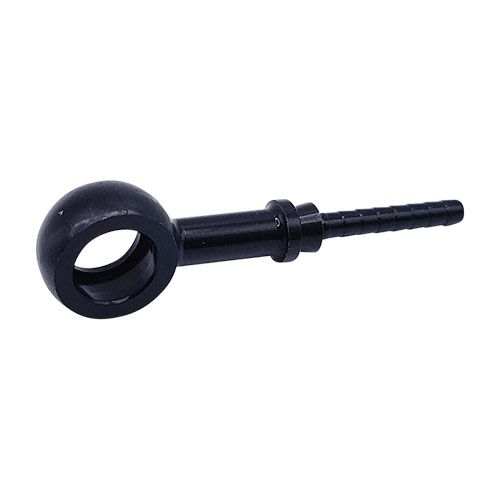 <p>Low profile banjo  |  10mm hole  |  8mm thick  |  anodized aluminum  |  black</p>